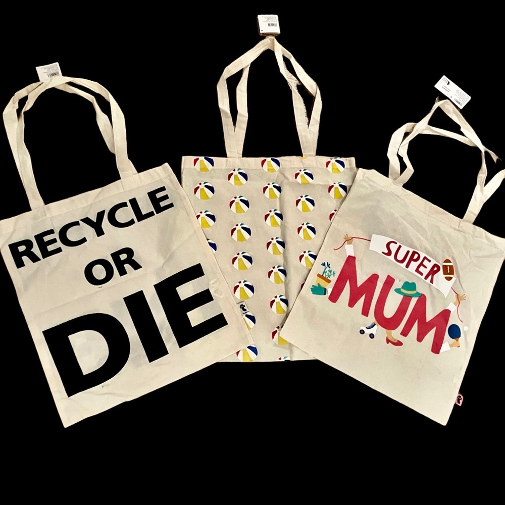 Set of 3 Danish Reusable Totes NWT